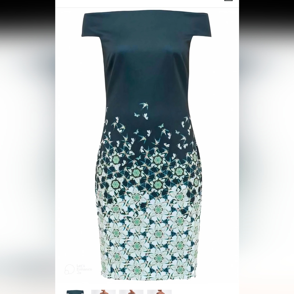 NWT Ted Baker Kaleidoscope Bardot Dress